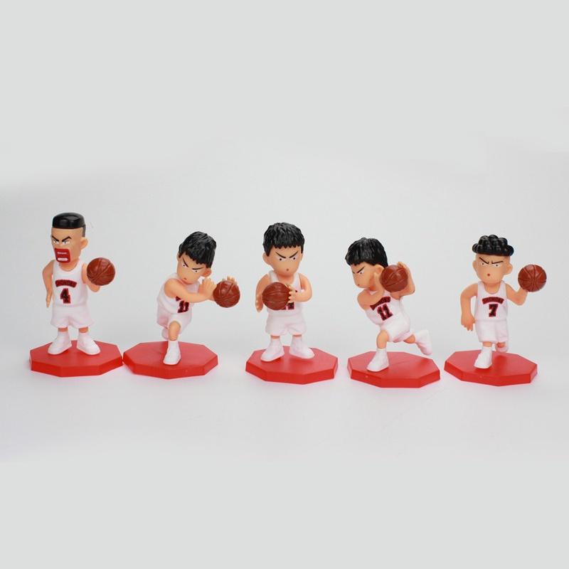 Exquisite Slam Dunk Hanamichi Sakuragi Rukawa Kaede Mitsui Hisashi Pvc Action Figure Model For Anime Enthusiasts