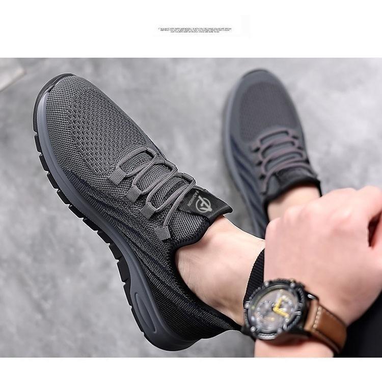 Men's Flyknit Breathable Mesh Slip-On Casual Shoes