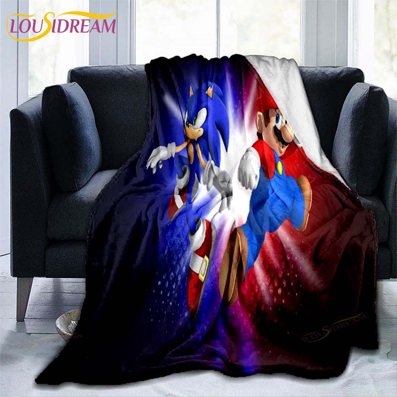 

Mario Bros pattern throw Blanket Couch Quilt Cover Travel Bedding Outlet Throw Blanket Flannel Blanket Bedspread 180x230cm
