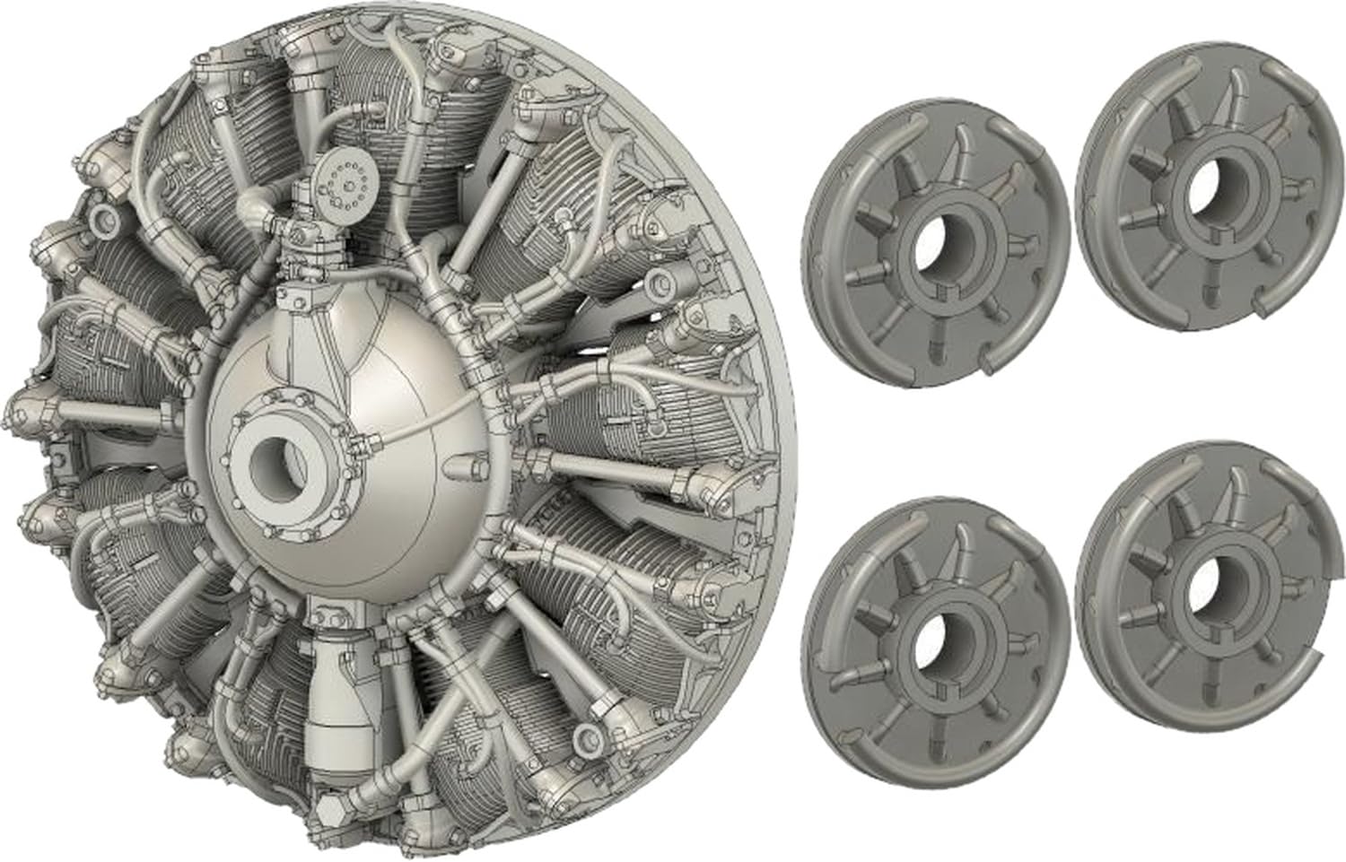 

SBS Model Набор двигателей Пластиковые детали для модели SBM72089 1/72 B-17F/G (для Ревелла) (Самолет)