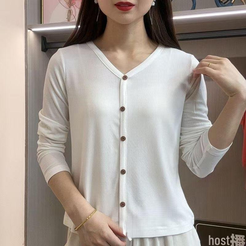 

Women s Slimming Ice Silk Long-Sleeve Top – Lightweight, Breathable, Flaw-Hiding Pullover for Spring & Autumn XL 90-110 lbs белый