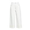 Xin Ge Lyocell Tencel High-Waist Cropped Wide-Leg Jeans for Women - Summer Thin Slimming Petite Fit