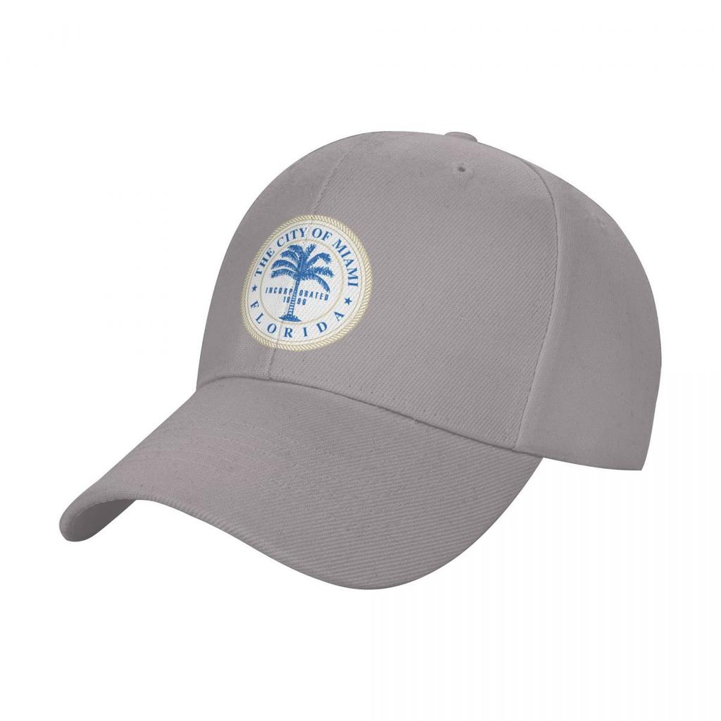 Stadtsiegel von Miami, Florida Baseballkappe Sommerhut Partyhut Wild Ball Hut Designer Herren Tennis Damen