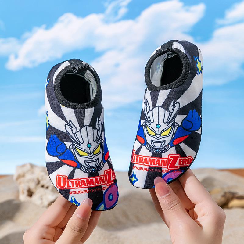Ultraman Children's Creek Shoes Soft Sole Portable Quick-drying Beach Shoes Cerro Parent-child Shoes Bag and Children's Slippers