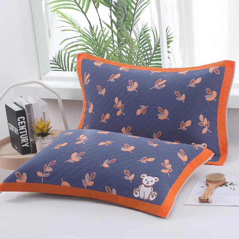 Set Asciugamano Cuscino Cotone a Quadri Extra Large e Spesso - Garza per la Casa Resistente alle Macchie per Coppie, Studenti