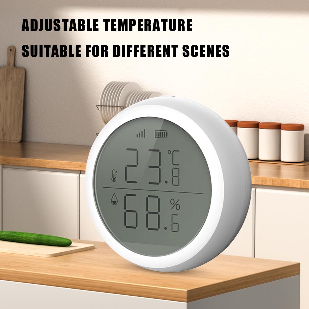 Tuya ZigBee Temperatur- och Fuktighetsdetektor Trådlös Smart Inomhusfuktighetsdetektor Hygrometer för Hushållskontor