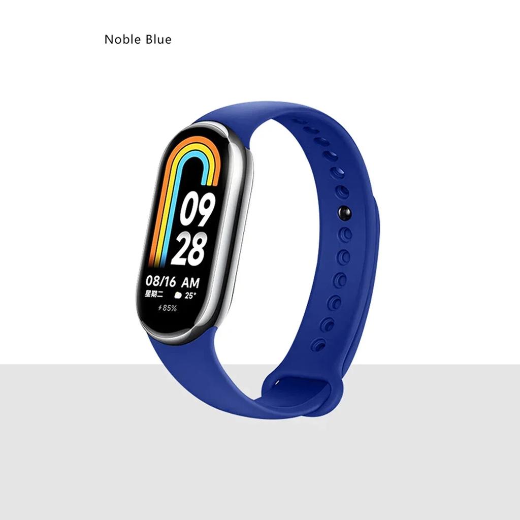 Silicone Strap for Xiaomi Mi Band 9 8 Strap NFC Sports Rubber Bracelet Wristband Pulseira Correa Smart for Mi Band 8/9 Accessory