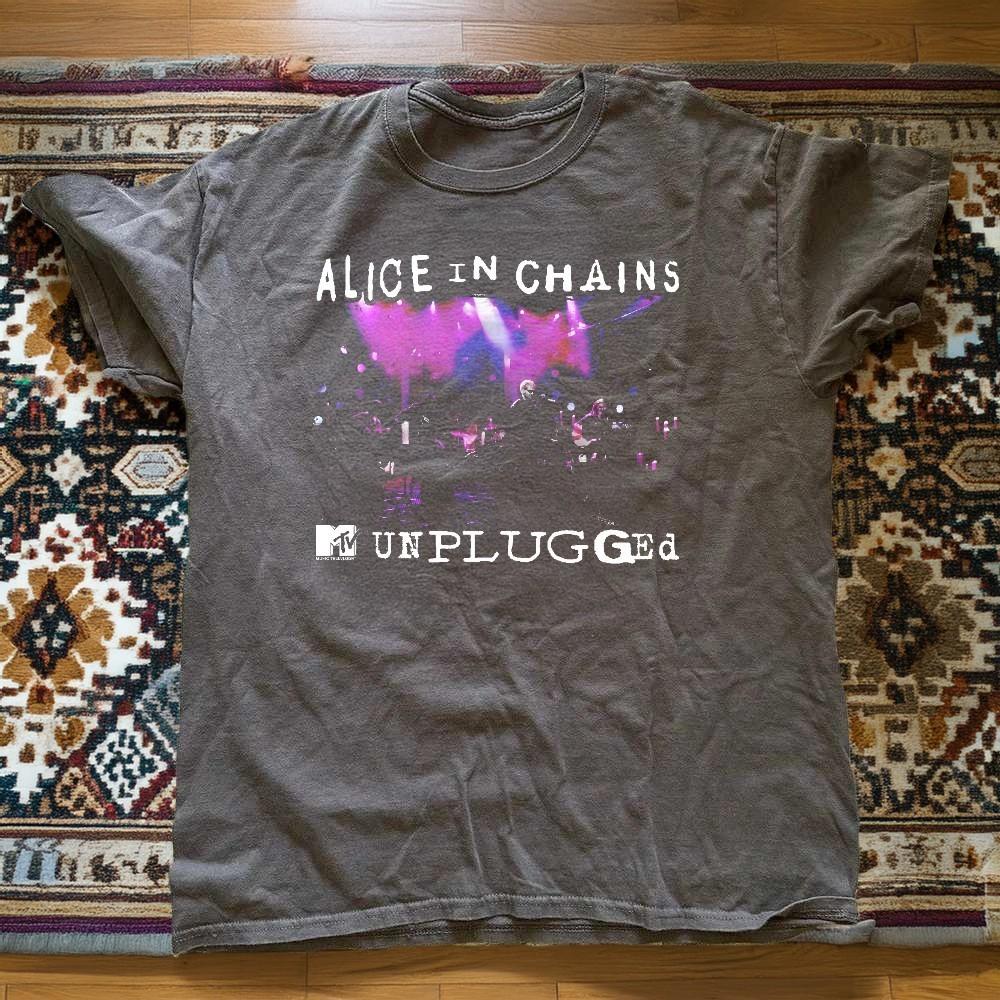 Vintage Alice In Chains MTV Unplugged Unisex Charcoal TShirt Size S5XL Unisex T-Shirt L
