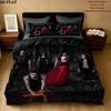 The Vampire Diaries Muster Bettwäsche Steppdecke Set Bettbezug Kissenbezug Zuhause Geburtstagsgeschenk(1 Bettbezug + 2 Kissenbezüge, ohne Füllung)