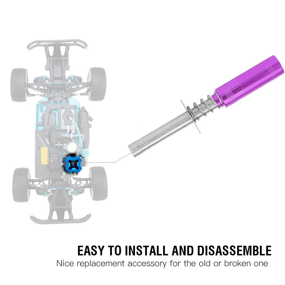80103 Motor Zündkerze Glühkerze Aluminium Zündung für HSP 110 Nitro RC Auto (lila)