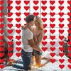 Red Hearts Garland DIY Valentines Day Hanging String Garland Day Wedding Anniversary Birthday Party Decor