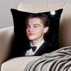 Handsome Actor lLeonardo DiCaprio Cushion Cover Pillowcase Antidustmite Invisible Zipper Short Plush Sofa Cushion