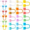 24Pcs Straw Cover Reusable Dust-Proof Food Grade Double Head Drinking Cup