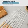 8Pcs Stainless Steels Wide Flat Skewers 17inch Long Kabob Skewers with Wood Handle BBQ Barbecue Skewers Flat Stick