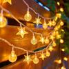 Solar LED Outdoor Star String Lights - Waterproof Patio Garden & Tree Fairy Lights