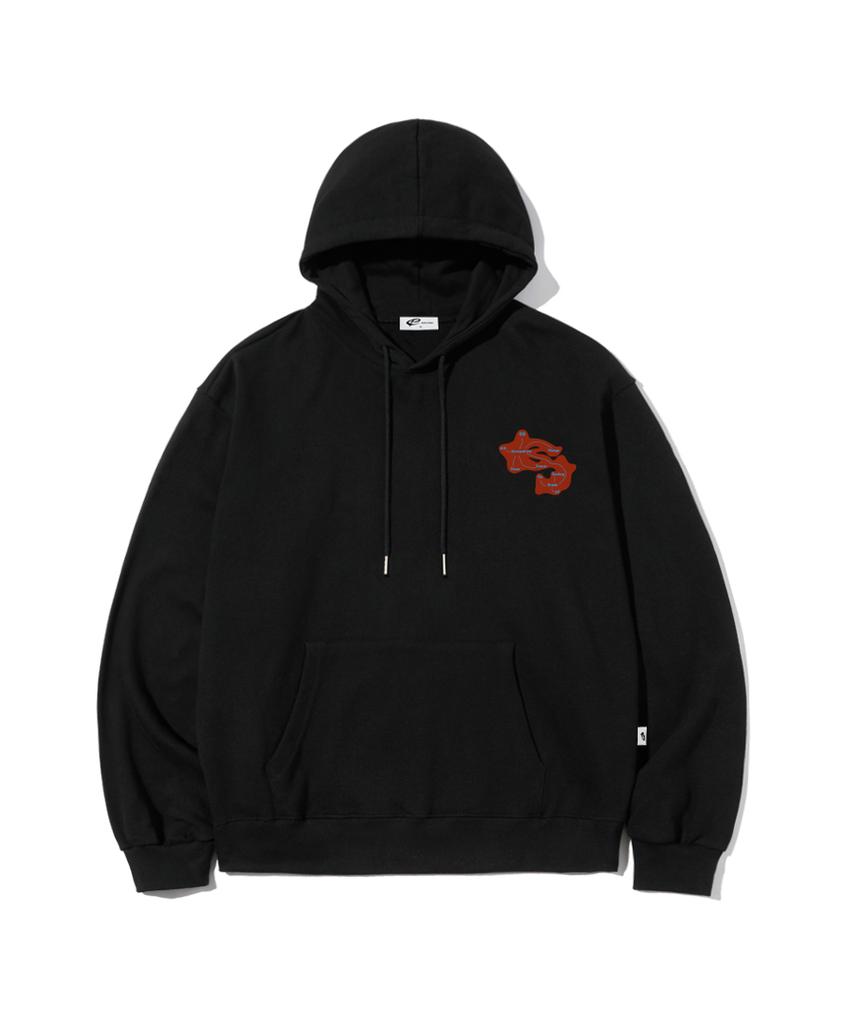 Initial Map Print Hoodie [3 Colors]