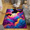 1pc Clouds and Moon Design Indoor Area Rug - Soft, Anti-Slip, and Durable Gaming Room Decor for Bedroom