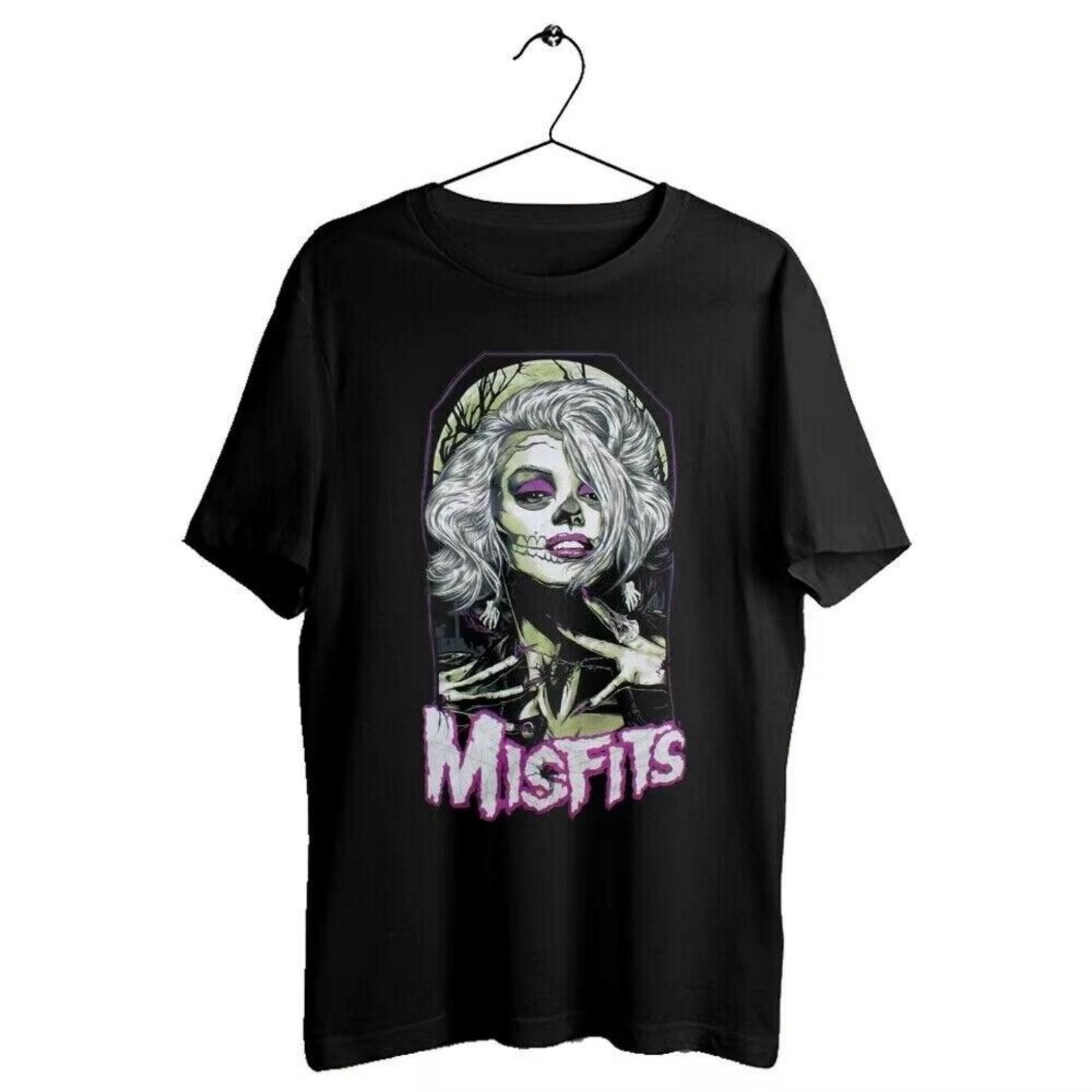 

Нова рідкісна футболка Misfits Кантрі-музика Чорна S-4XL Подарунок для фанатів XXXXXL