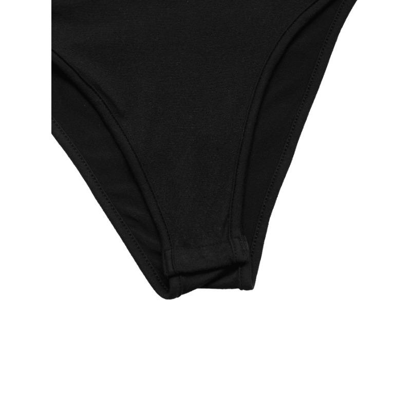 YYFS Women's Fashion Casual Polka Dot Print Spring Fall Long Sleeve Oblique Collar Bodysuits