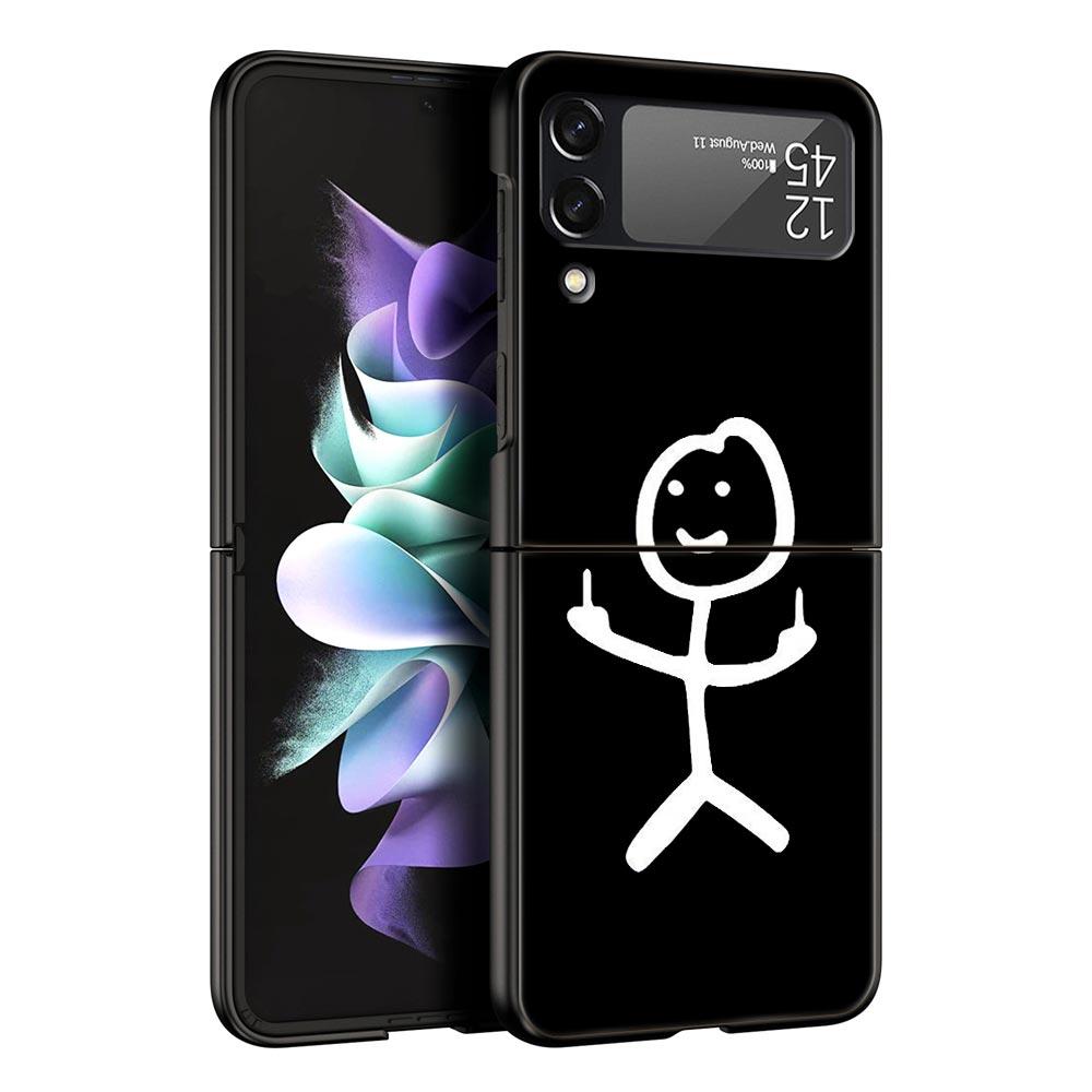 Funny Cute Cartoon Matchman Phone Case for Samsung Galaxy Z Flip 3 4 5 Shell For Samsung Z Flip3 Flip4 Hard PC Bumper Cover
