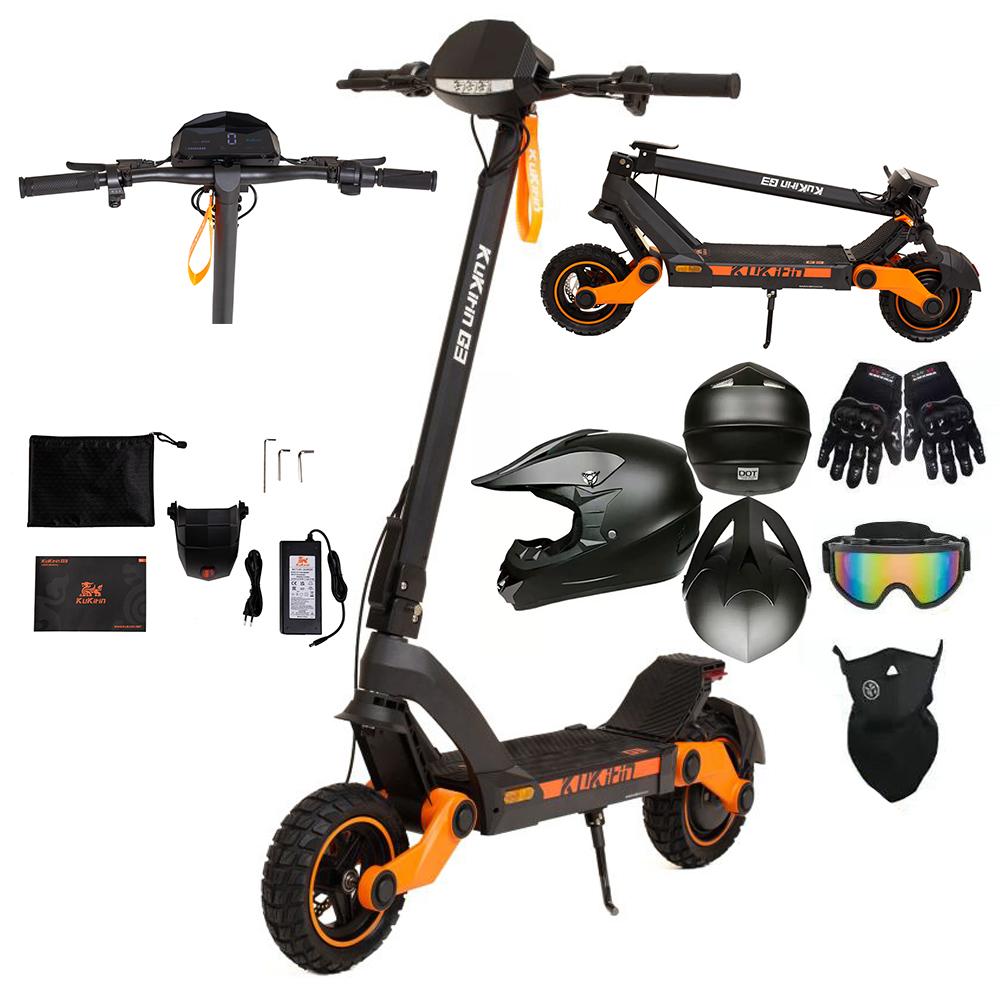 Faltbarer Elektroroller Kukirin G3, 1200W Motor, 52V 18Ah Akku, Höchstgeschwindigkeit 50 km/h, Reichweite 63 km, 10-Zoll-Reifen + 4 Geschenke