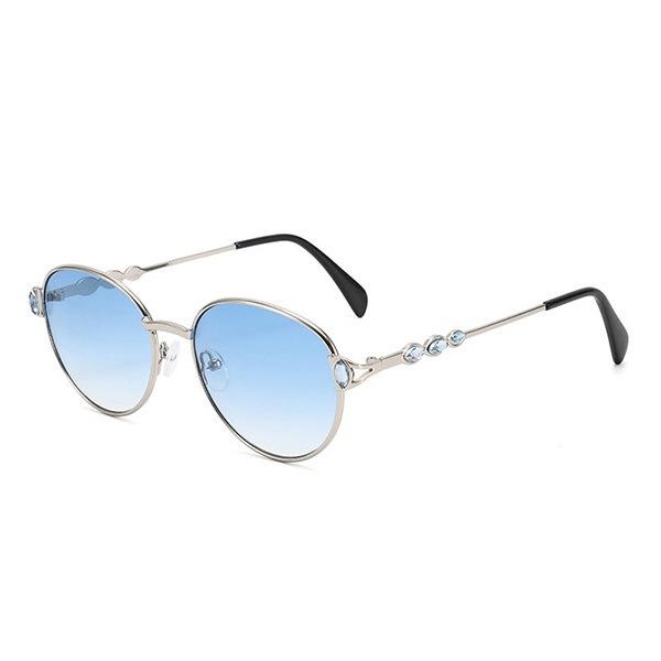 JYL TS Sunglasses UV Round Diamond Metal Street/3754