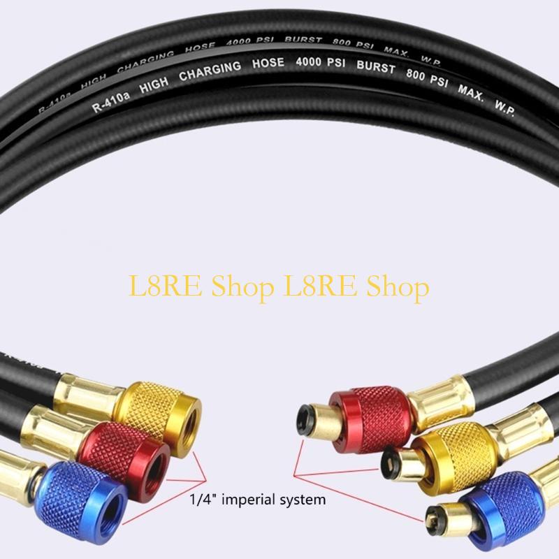 L8RE Pack of 3 Air Conditioning Refrigerants Charging Hoses Air Conditioning Tool