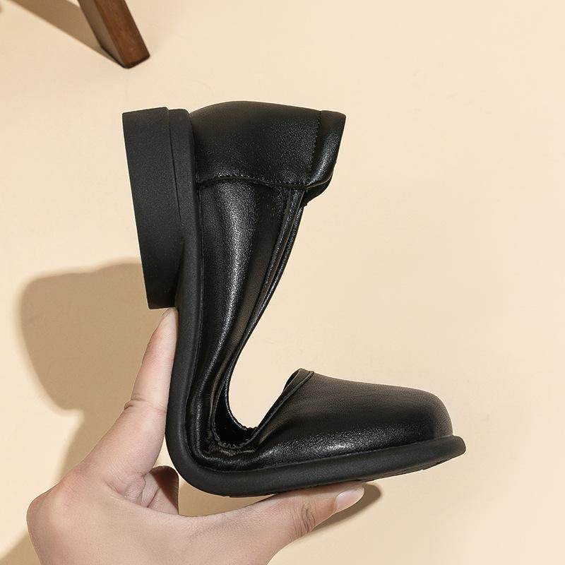 665-2 Arbeitsschuhe Damen Frühling und Sommer weichsohlige Einzel-Schuhe Flugbegleiterin Arbeit schwarz langes Stehen keine müden Füße Karriere Vorstellungsgespräch Schuhe