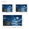 2D Asian Mountain Night Backdrop, Starry Sky and Misty Water