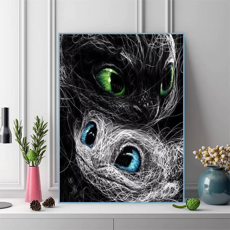 How to Train Your Dragon 100% Round Full Drill 5D DIY Diamond Painting Embroidery Cross Stitch Rhinestone Décor