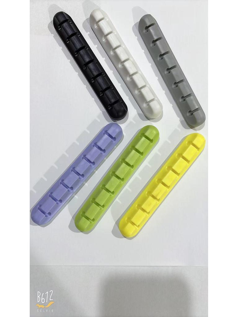 Cross-border Silicone Cable Protector & Organizer Clip for Desk or Car Use - Self-adhesive Winder