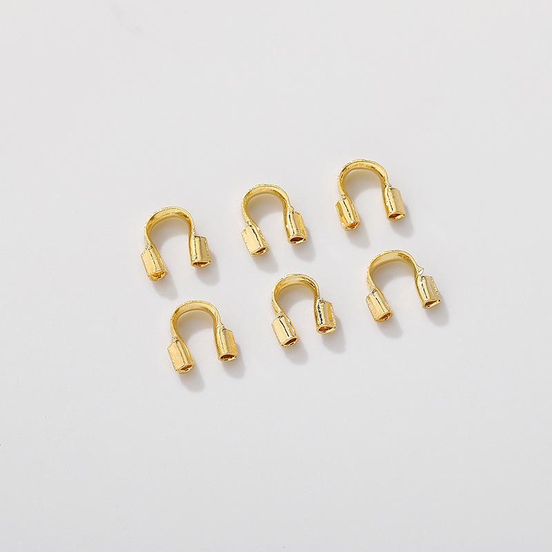 14K Gold-Filled U-Shaped Tube Clasp for DIY Bracelet/Necklace Jewelry