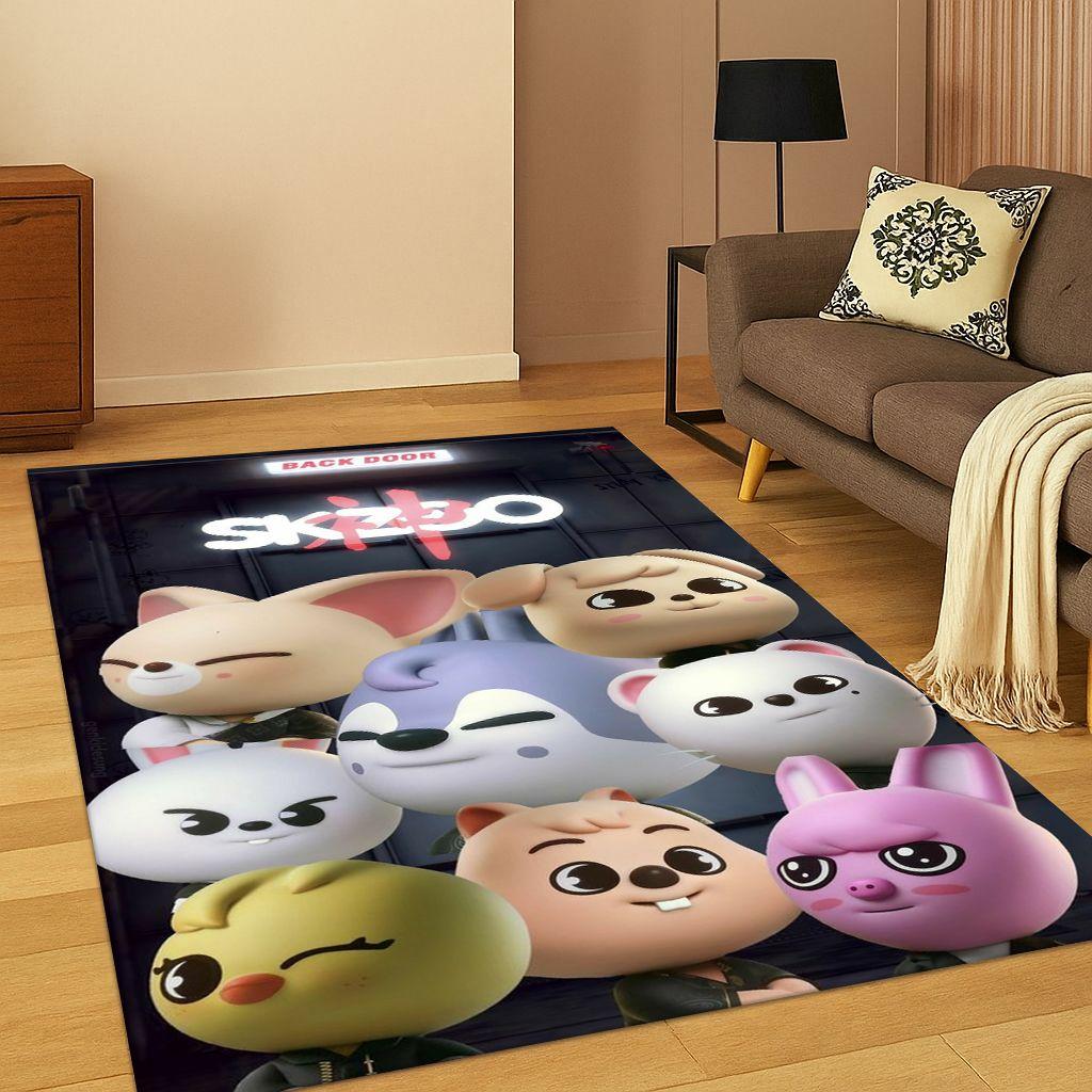 Kpop Star S-Stray Kids Hyunjin Carpet Rug for Bedroom Living Room Sofa Home Doormat Home Decor,Area Rug Non-slip Floor Mat Gift