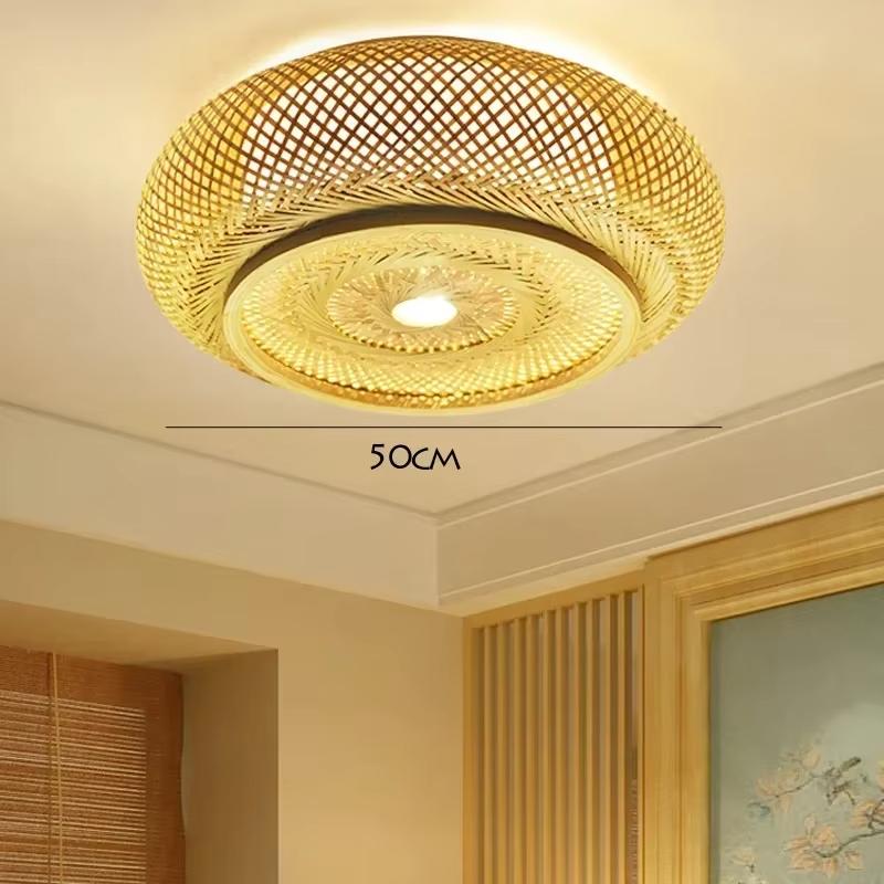 Vintage Bamboo Ceiling Lights Chinese Style Hanging Ceiling Lamp for Living Room Dining Room Kitchen Light Fixture E27 Hanglamp