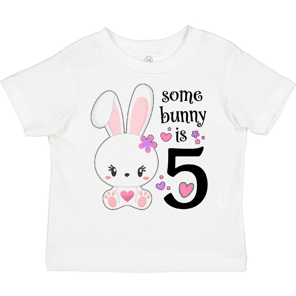 Inktastic Somebunny Is Five- 5th Birthday Bunny Toddler T-Shirt Birthdays Fifth 150