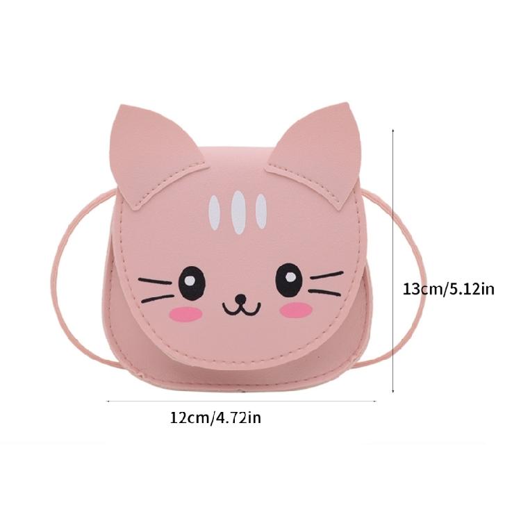 Unique Cats Pattern Shoulder Bag For Children Compact Size Adjustable Strap Crossbody Bags Girls Fashionable Mini Purse