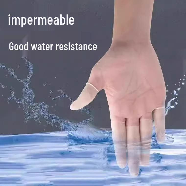 Matné protiskluzové průhledné prstové návleky pro manikúru a použití na dotykové obrazovky