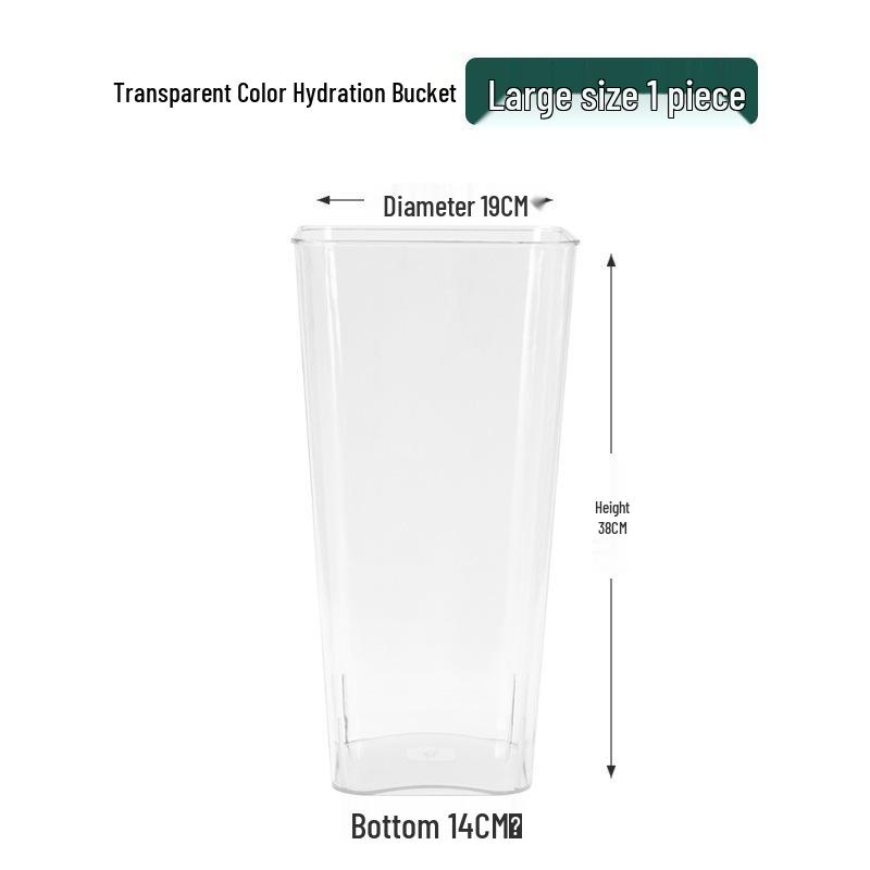 Acrylic Rehydration Vase: Deep Water Floral Hydration Bucket for Home Arrangements - Transparent Flower Shop Bucket