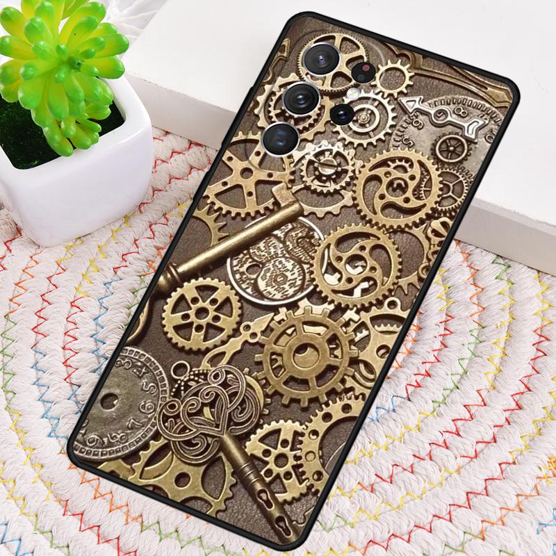 Steampunk Gear Mechanical TPU Phone Case For Samsung Galaxy note 10 pro S26 S25 S24 S23 S22 Ultra Plus S21 FE S20 Cover