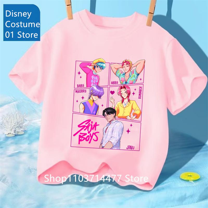 Hip Hop Kpop Lovci démonů Tričko kluk holky Vtipné Rumi Zoey Mira Trička Kreslené Korejské Ulzzang Dospívající Děti Crewneck Trička