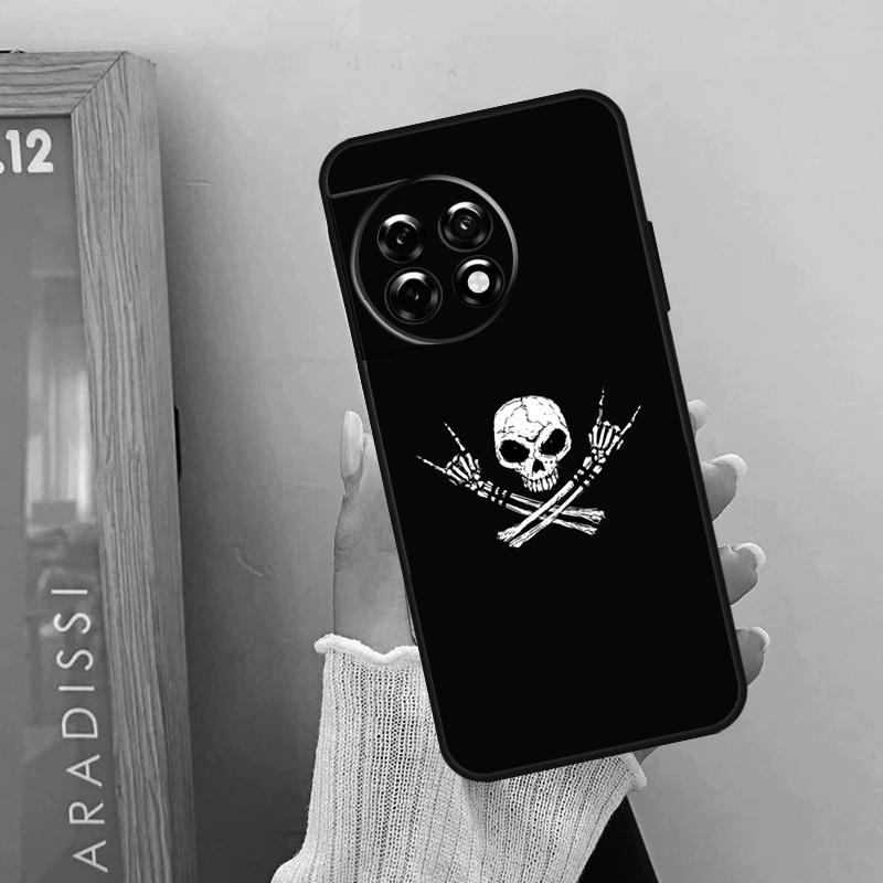 Rock and Roll Skull Case For OnePlus Nord 5 CE 2 3 4 Lite N20 N30 OnePlus 15 R 13R 12R 10R 13T 10T 11 12 13 Cover