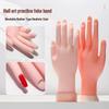 Nail Art Training Set: Bendable Practice Hand with Insertable Tips and Display Stand