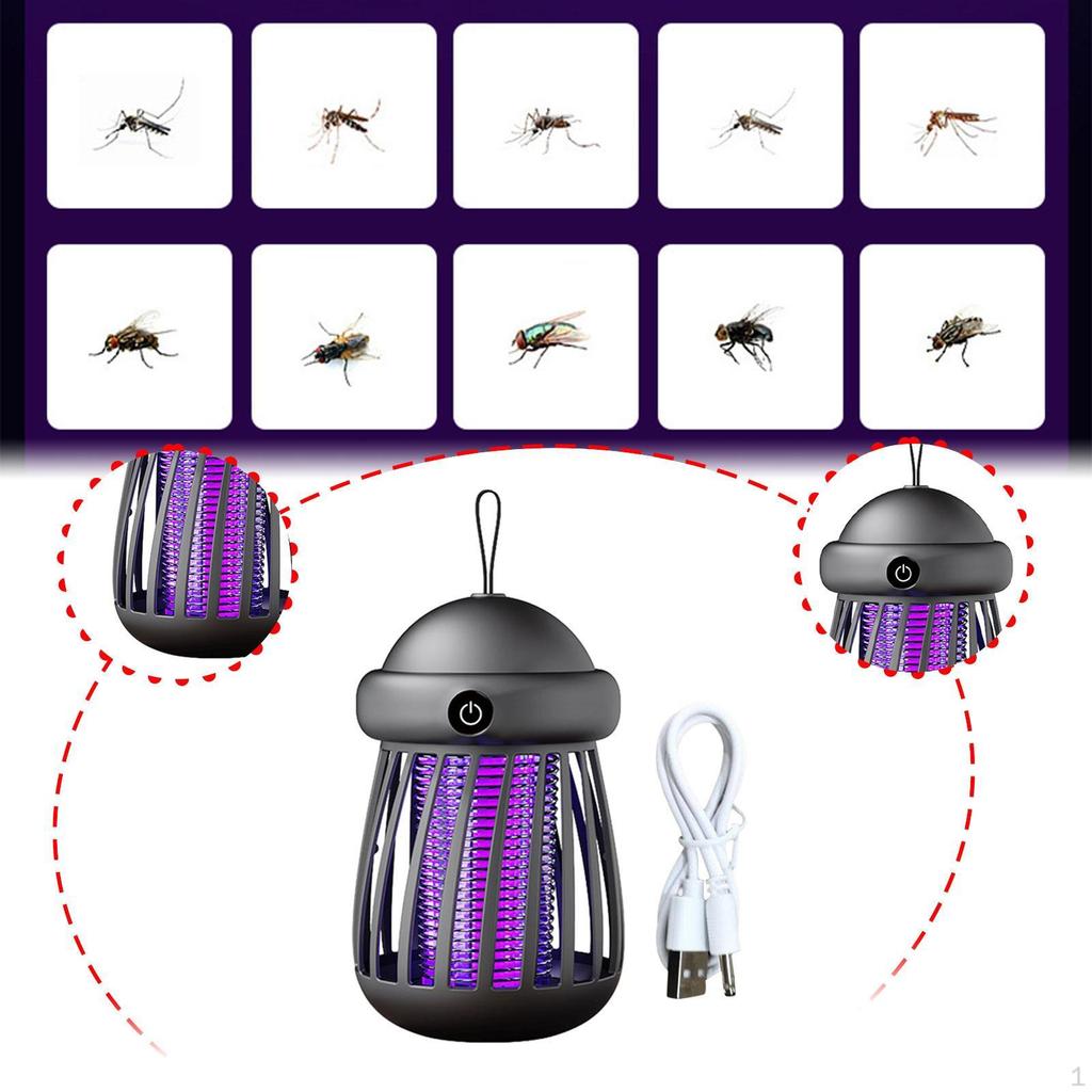 Bug Zapper Rechargeable Portable Lighting Lamp Trap for Backyard Garden Yard