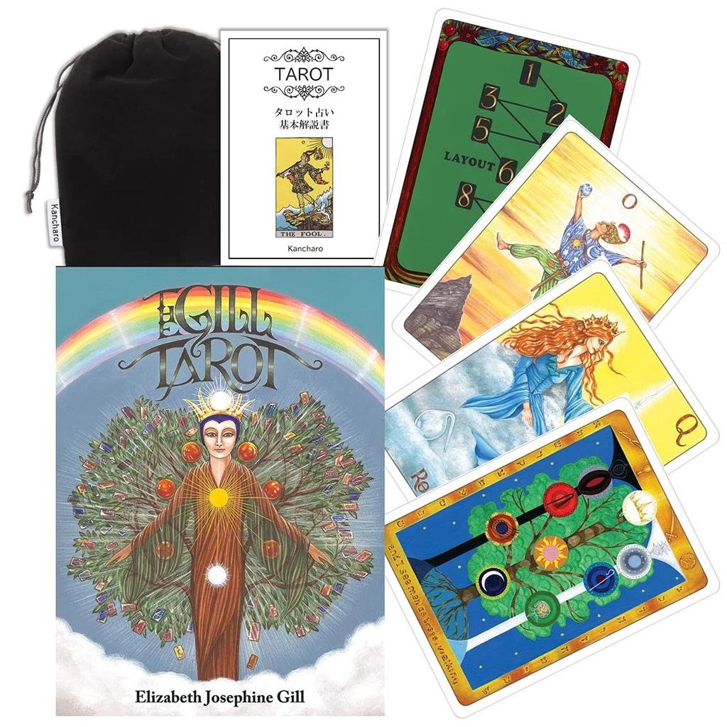 Kancharo Tarot Deck Gill Tarot Includes a Japanese Tarot Card Basic Instruction Manual and Pouch 78-Card [The Deck] (Authentic)