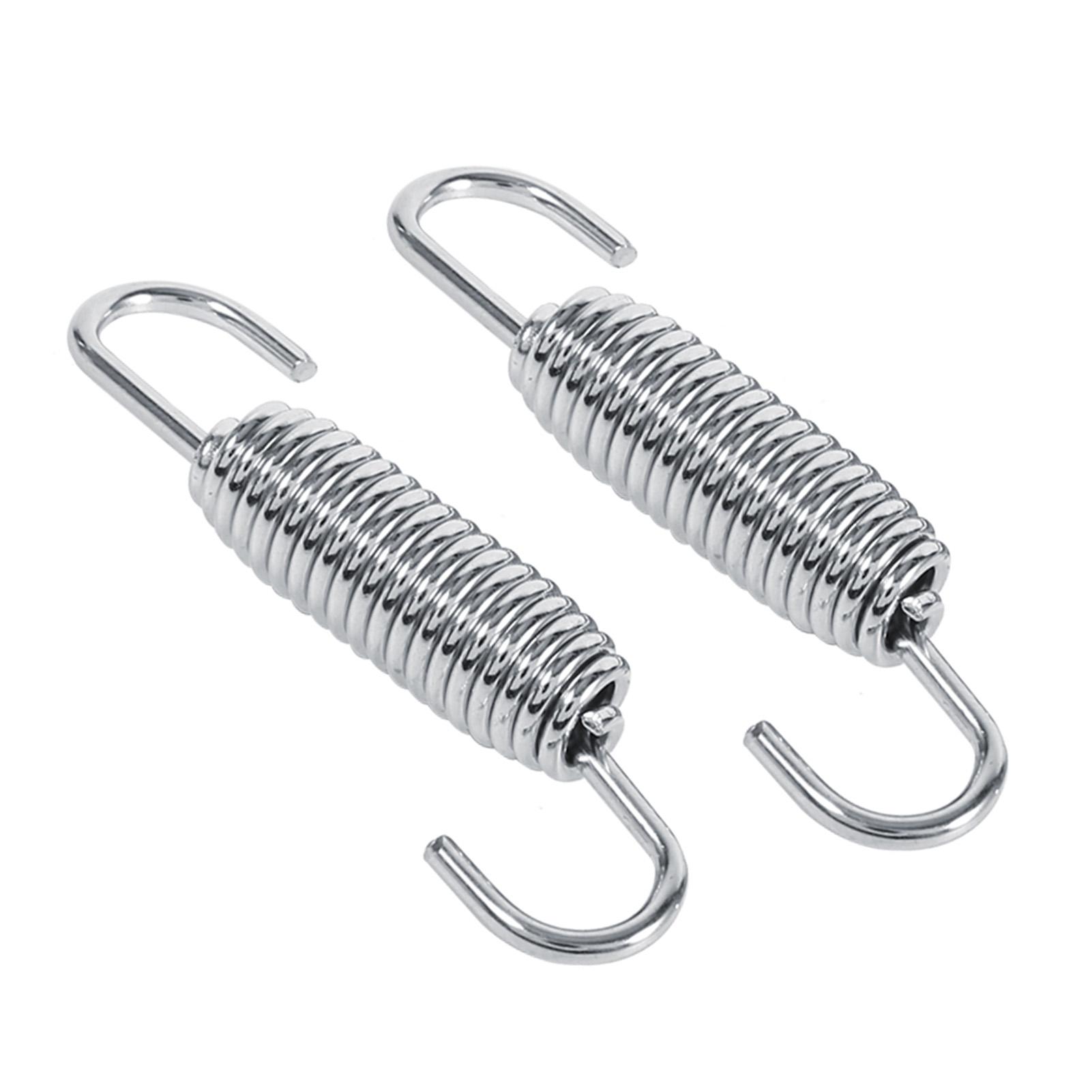 

2x Motorcycle Exhaust System Fully Rotatable Mounting Springs Stainless Steel чёрный