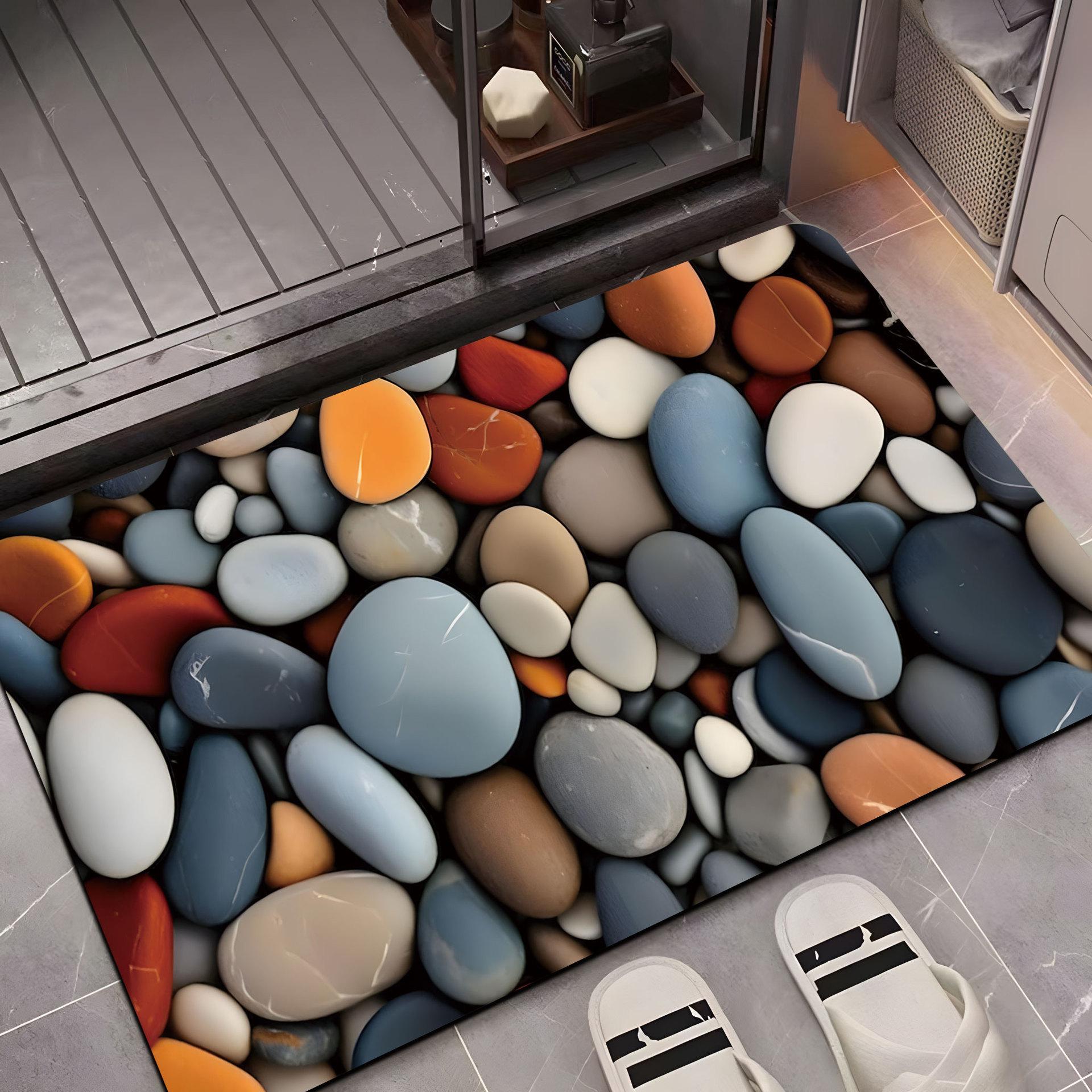 

3D Цветной Нескользящий Коврик для Ванной из Диатомовой Земли 40x60 cm [Water Absorbent, Non-Slip]