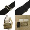 Used GG Canvas Messenger Bag (9539) 449173 KY9KN 9886 7921, Brown Calfskin Crossbody Bag with Embossed Logo in Beige,