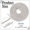 BENECREAT 2Pcs 55inch Rhinestone Glitter String, 6mm Round Diamond Replacement Tube Rope, Crystal Bling Drawstring Cords for Sports Pants, Sweaters,