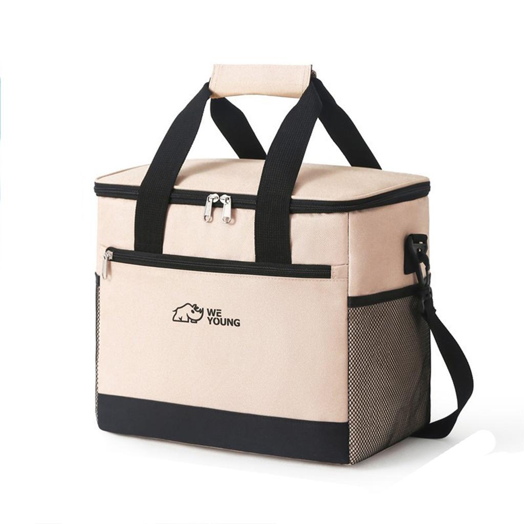 Insulated Lunch Box For Men & Women – Leak ,Proof Cooler Bag With 4 Pockets , Adjustable Strap , Perfect For Work , Travel , And Picnics