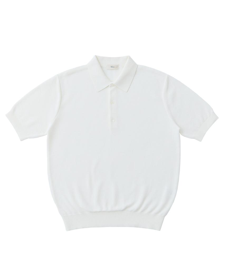 VERNO 26Ss Waffle Polo Knit White